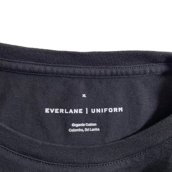 EVERLANE New Men's Organic Cotton Short Sleeve Crew Neck T Shirt Black Size XL - Picture 6 of 8